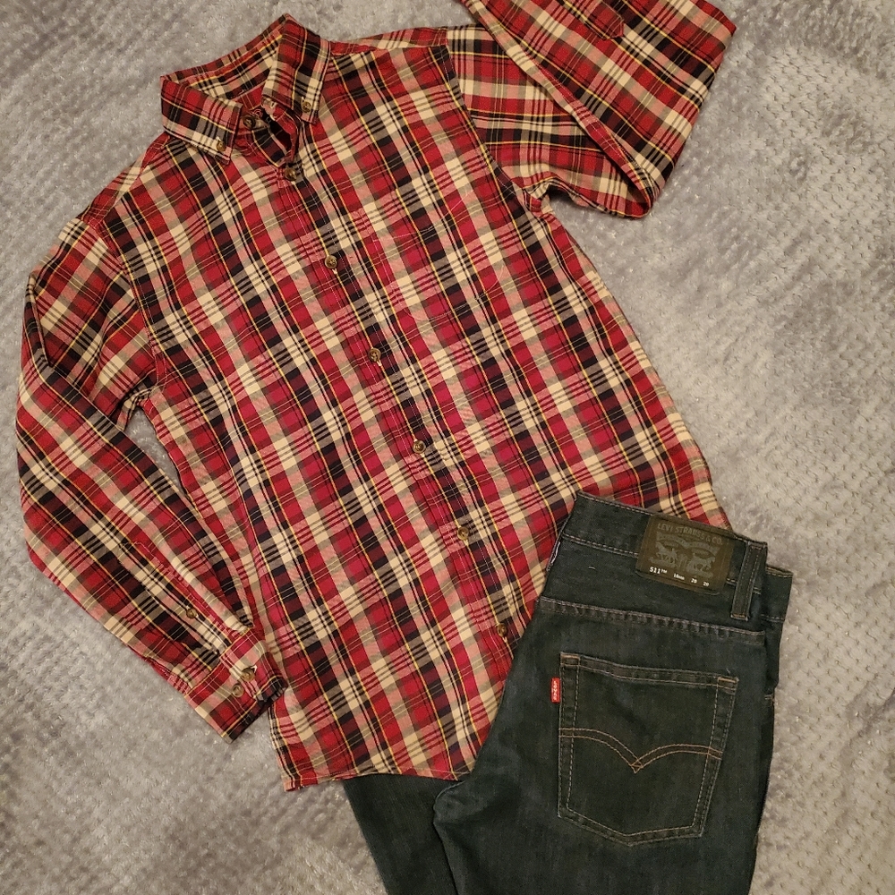 Plaid Class Club Shirt Size 10 EUC!!